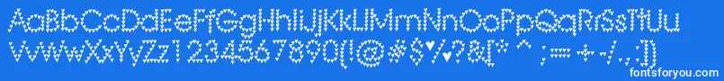 HeartHeaven Font – White Fonts on Blue Background