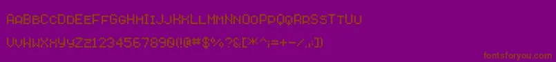フォントSavior4 – 紫色の背景に茶色のフォント