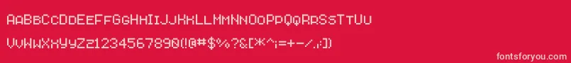 Savior4 Font – Pink Fonts on Red Background