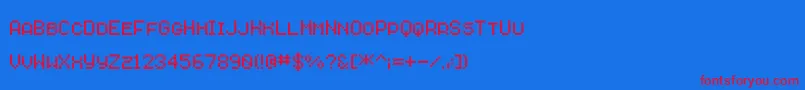 Savior4 Font – Red Fonts on Blue Background