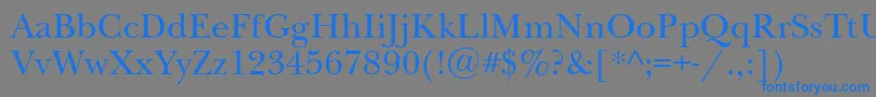 Newbaskervillegtt Font – Blue Fonts on Gray Background