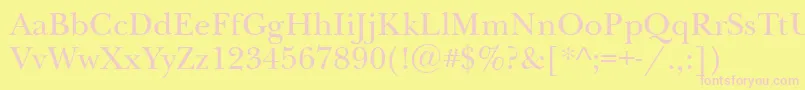 Newbaskervillegtt Font – Pink Fonts on Yellow Background