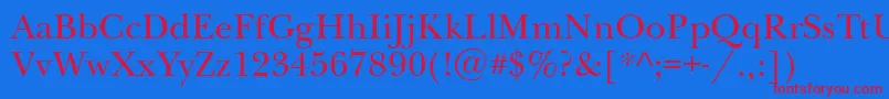 Newbaskervillegtt Font – Red Fonts on Blue Background