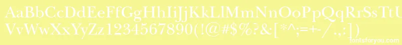 Newbaskervillegtt Font – White Fonts on Yellow Background