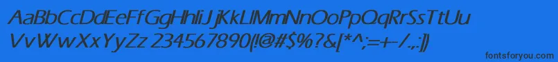 ErasBoldItalic Font – Black Fonts on Blue Background