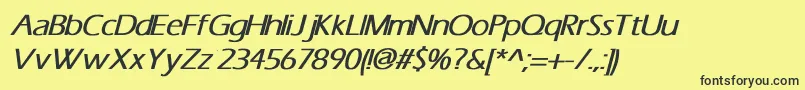 ErasBoldItalic Font – Black Fonts on Yellow Background