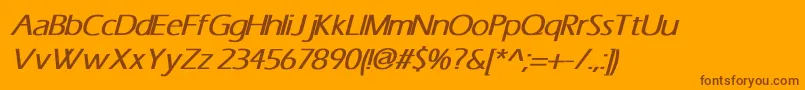 ErasBoldItalic Font – Brown Fonts on Orange Background