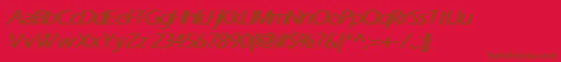 ErasBoldItalic Font – Brown Fonts on Red Background