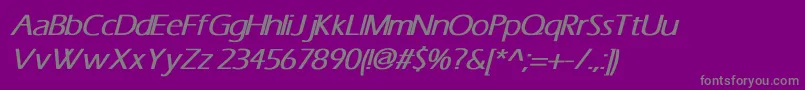ErasBoldItalic Font – Gray Fonts on Purple Background