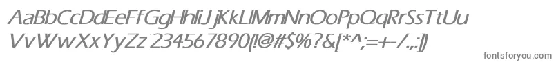 フォントErasBoldItalic – 白い背景に灰色の文字