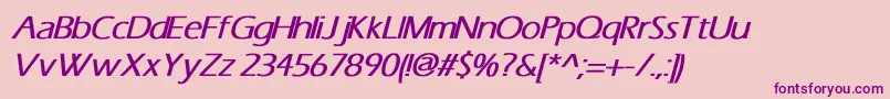 ErasBoldItalic Font – Purple Fonts on Pink Background