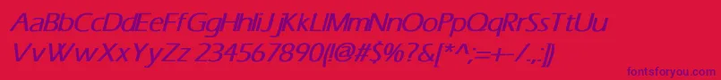 ErasBoldItalic Font – Purple Fonts on Red Background