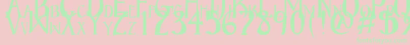 BruceScaled Font – Green Fonts on Pink Background