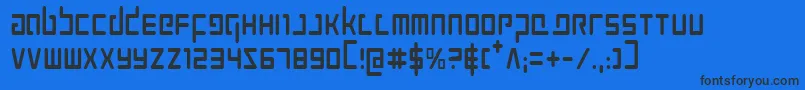 ProkofievCondensed-Schriftart – Schwarze Schriften auf blauem Hintergrund