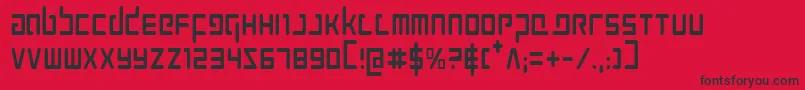 Czcionka ProkofievCondensed – czarne czcionki na czerwonym tle