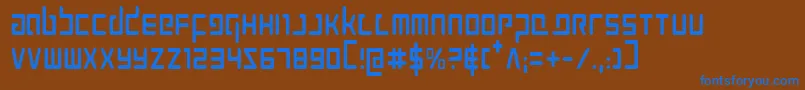 ProkofievCondensed Font – Blue Fonts on Brown Background