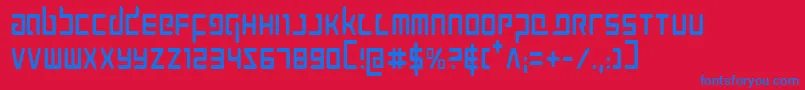 フォントProkofievCondensed – 赤い背景に青い文字