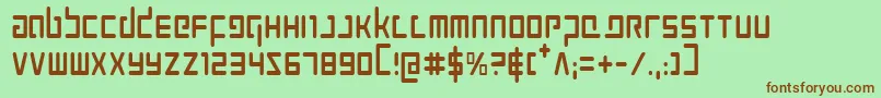 ProkofievCondensed-fontti – ruskeat fontit vihreällä taustalla