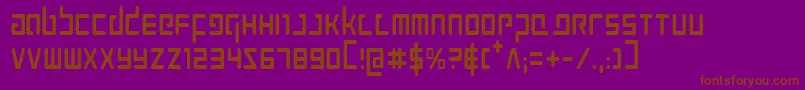 フォントProkofievCondensed – 紫色の背景に茶色のフォント