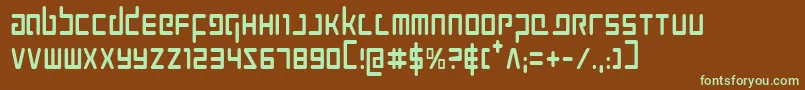 Шрифт ProkofievCondensed – зелёные шрифты на коричневом фоне