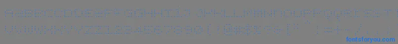 フォントBpdotsunicasediamondlight – 灰色の背景に青い文字
