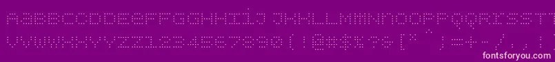 Bpdotsunicasediamondlight Font – Pink Fonts on Purple Background