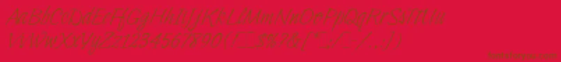 More about IndyItalicLetPlain.1.0 Font IndyItalicLetPlain.1.0 Font – Brown Fonts on Red Background