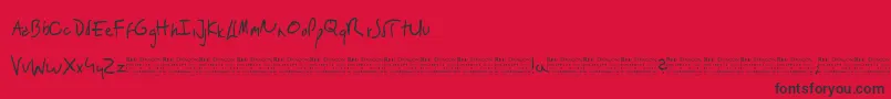 RedDragon Font – Black Fonts on Red Background