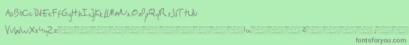 RedDragon Font – Gray Fonts on Green Background