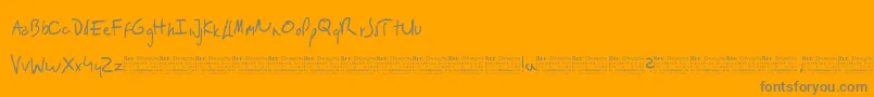 RedDragon Font – Gray Fonts on Orange Background