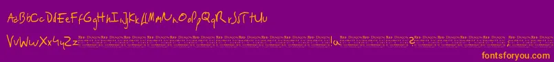 RedDragon Font – Orange Fonts on Purple Background