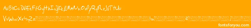 RedDragon Font – White Fonts on Orange Background