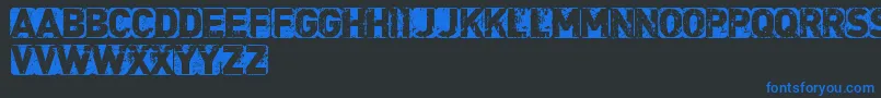 CfpunkisnotdeadRegular Font – Blue Fonts on Black Background