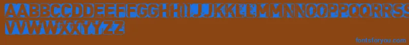 CfpunkisnotdeadRegular Font – Blue Fonts on Brown Background