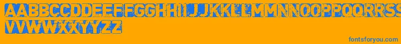 CfpunkisnotdeadRegular Font – Blue Fonts on Orange Background