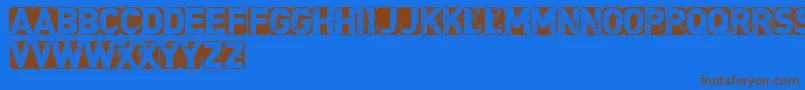 CfpunkisnotdeadRegular Font – Brown Fonts on Blue Background