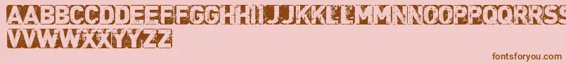 CfpunkisnotdeadRegular Font – Brown Fonts on Pink Background