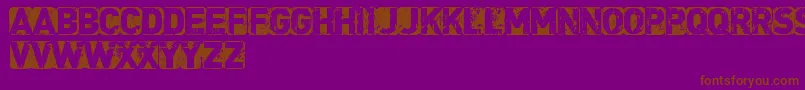 CfpunkisnotdeadRegular Font – Brown Fonts on Purple Background