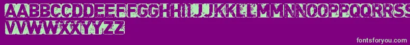 CfpunkisnotdeadRegular Font – Green Fonts on Purple Background