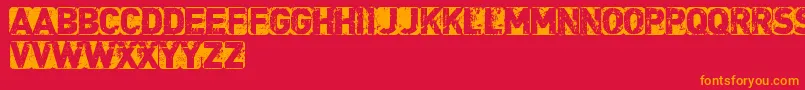 CfpunkisnotdeadRegular Font – Orange Fonts on Red Background