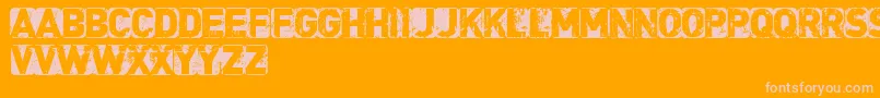 CfpunkisnotdeadRegular Font – Pink Fonts on Orange Background