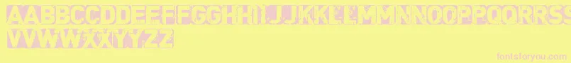 CfpunkisnotdeadRegular Font – Pink Fonts on Yellow Background