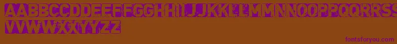 CfpunkisnotdeadRegular Font – Purple Fonts on Brown Background