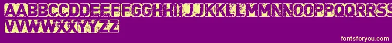 CfpunkisnotdeadRegular Font – Yellow Fonts on Purple Background