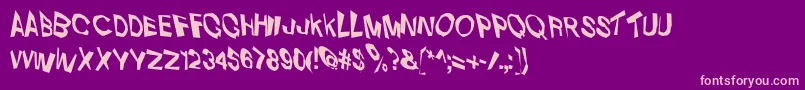 VtcDizplacedRegular Font – Pink Fonts on Purple Background