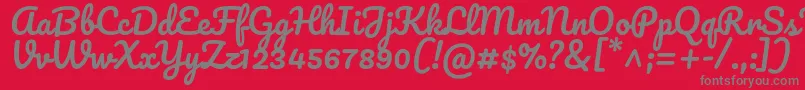 PacificoRegular Font – Gray Fonts on Red Background