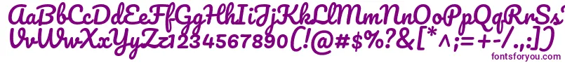 PacificoRegular Font – Purple Fonts on White Background