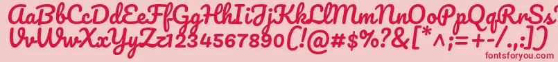 PacificoRegular Font – Red Fonts on Pink Background