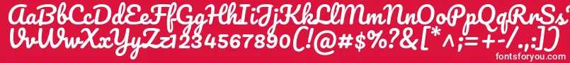 PacificoRegular Font – White Fonts on Red Background