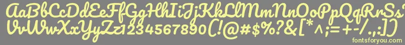 PacificoRegular Font – Yellow Fonts on Gray Background